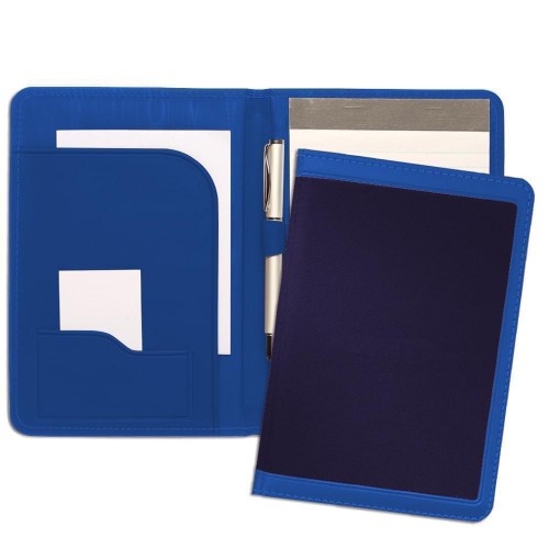 Edge Embroidered Junior Folder-600 Denier Nylon and Faux Leather Vinyl-Navy / Royal Blue Edge Embroidered Junior Folder-600 Denier Nylon and Faux Leather Vinyl-Navy / Royal Blue