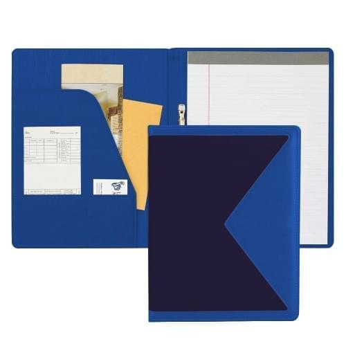 Edge Letter Folder-600 Denier Nylon and Faux Leather Vinyl-Navy / Royal Blue