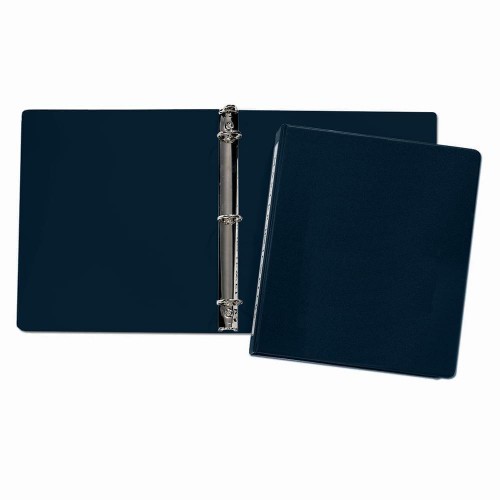 1" Sealed Ring Binder-Suedene-Navy