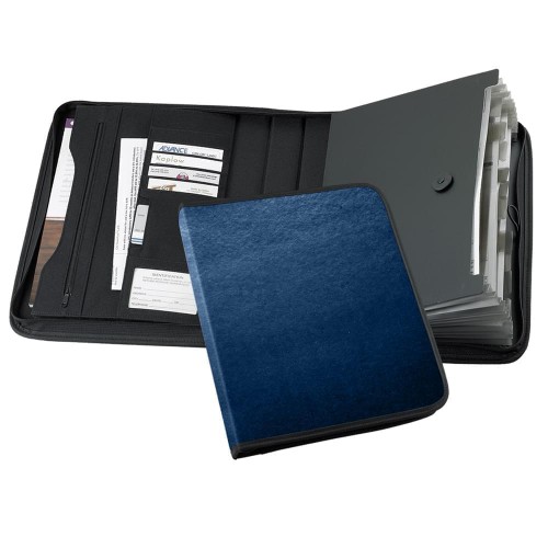 Tribeca-Accordion Zipper Portfolio-600 Denier Nylon or Faux Leather Vinyl-Navy Tribeca-Accordion Zipper Portfolio-600 Denier Nylon or Faux Leather Vinyl-Navy