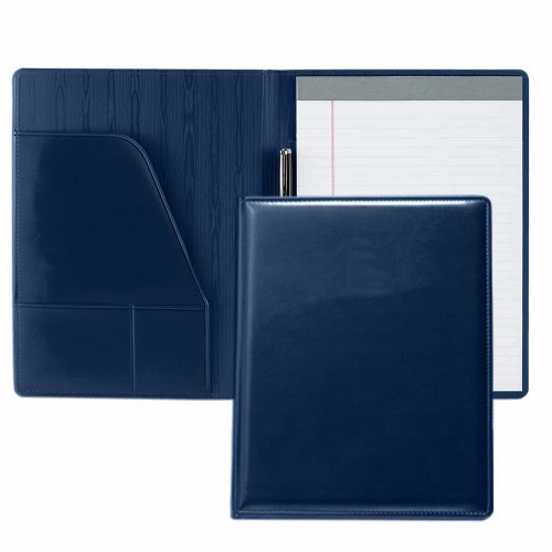 Grainedge Letter Folder-Faux Leather Vinyl-Navy Grainedge Letter Folder-Faux Leather Vinyl-Navy