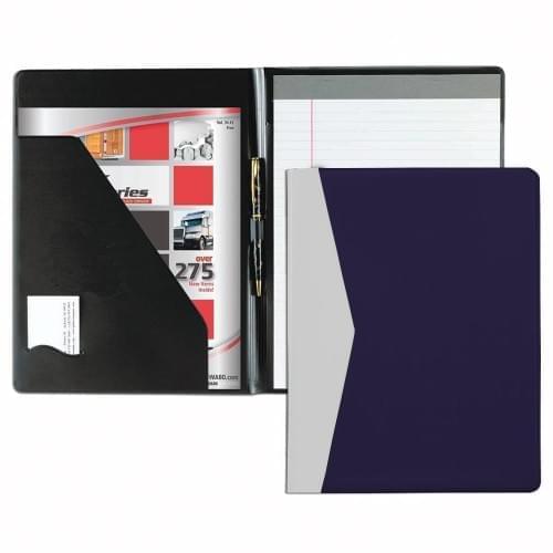 Accent Sealed Letter Folder-Film Vinyl-Navy / White