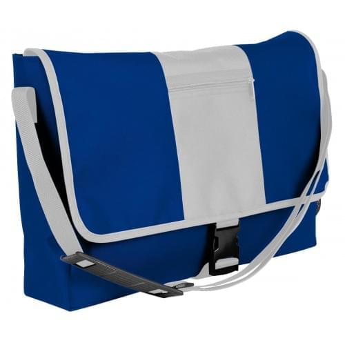 USA Made Nylon Poly Dad Shoulder Bags, Royal Blue-White, OHEDA19A0P