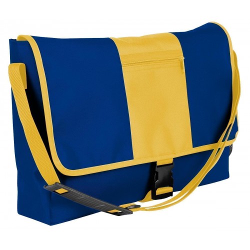 USA Made Nylon Poly Dad Shoulder Bags, Royal Blue-Gold, OHEDA19A0Q