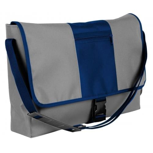 USA Made Nylon Poly Dad Shoulder Bags, Grey-Navy, OHEDA19A1I