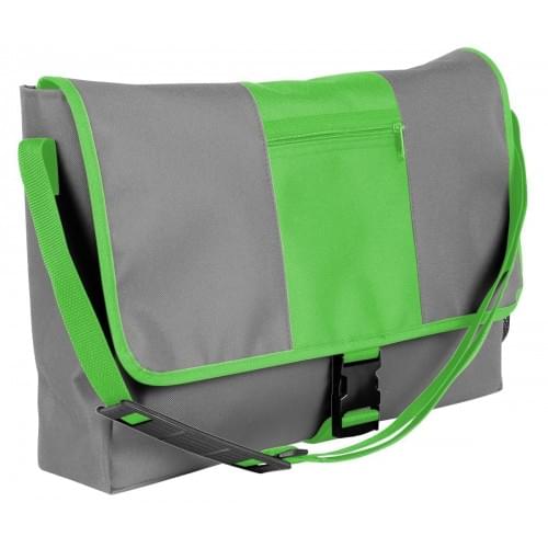 USA Made Nylon Poly Dad Shoulder Bags, Grey-Lime, OHEDA19A1Y