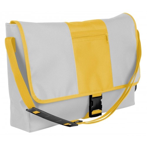 USA Made Nylon Poly Dad Shoulder Bags, White-Gold, OHEDA19A3Q