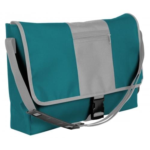 USA Made Nylon Poly Dad Shoulder Bags, Turquoise-Grey, OHEDA19A9N