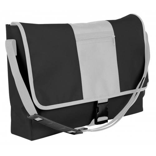 USA Made Nylon Poly Dad Shoulder Bags, Black-White, OHEDA19AOP