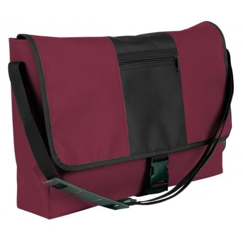 USA Made Nylon Poly Dad Shoulder Bags, Burgundy-Black, OHEDA19AQC