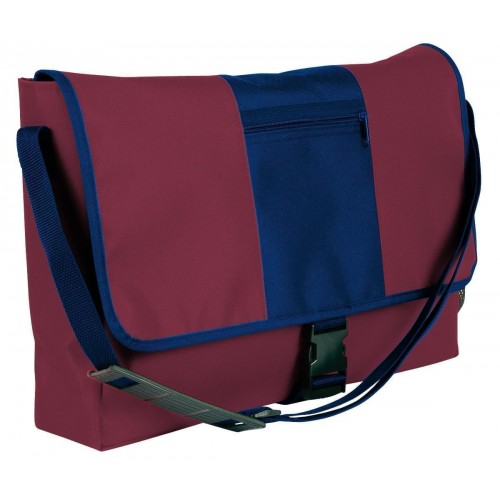 USA Made Nylon Poly Dad Shoulder Bags, Burgundy-Navy, OHEDA19AQI