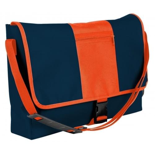 USA Made Nylon Poly Dad Shoulder Bags, Navy-Orange, OHEDA19AWJ