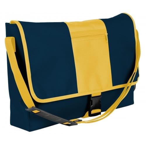 USA Made Nylon Poly Dad Shoulder Bags, Navy-Gold, OHEDA19AWQ