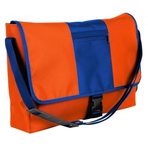 USA Made Nylon Poly Dad Shoulder Bags, Orange-Royal Blue, OHEDA19AXM