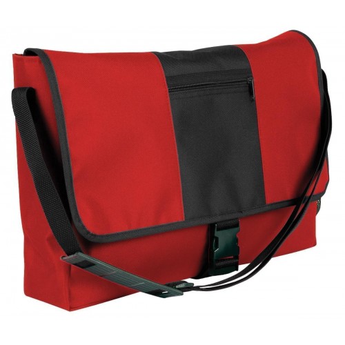 USA Made Nylon Poly Dad Shoulder Bags, Red-Black, OHEDA19AZC