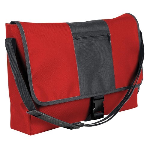 USA Made Nylon Poly Dad Shoulder Bags, Red-Graphite, OHEDA19AZF