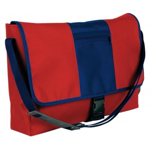 USA Made Nylon Poly Dad Shoulder Bags, Red-Navy, OHEDA19AZI