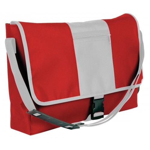 USA Made Nylon Poly Dad Shoulder Bags, Red-White, OHEDA19AZP