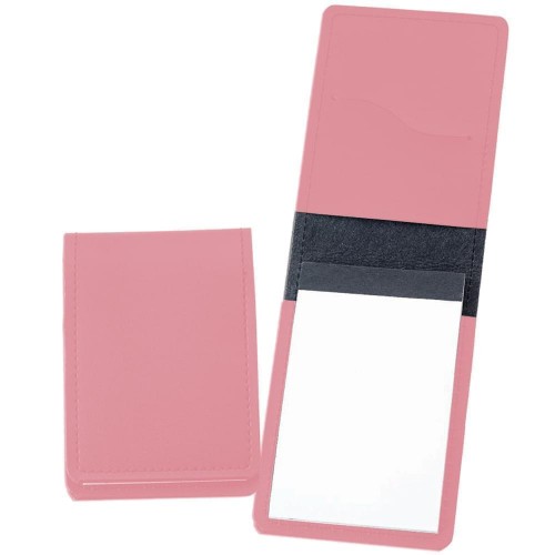 Stitched Memo Pad-Faux Leather Vinyl-Pink Stitched Memo Pad-Faux Leather Vinyl-Pink