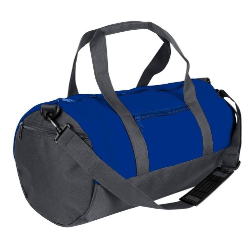 USA Made Nylon Poly Athletic Barrel Bags, Royal Blue-Graphite, PMLXZ2AA0F USA Made Nylon Poly Athletic Barrel Bags, Royal Blue-Graphite, PMLXZ2AA0F