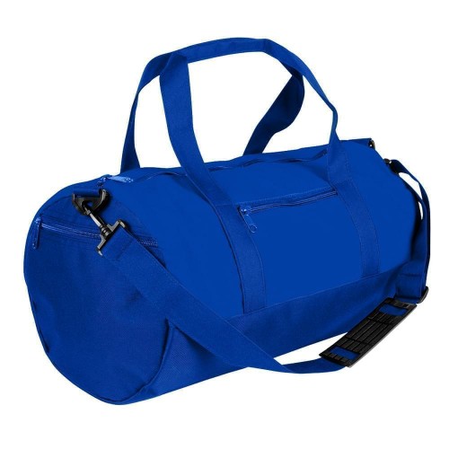 USA Made Nylon Poly Athletic Barrel Bags, Royal Blue-Royal Blue, PMLXZ2AA0M