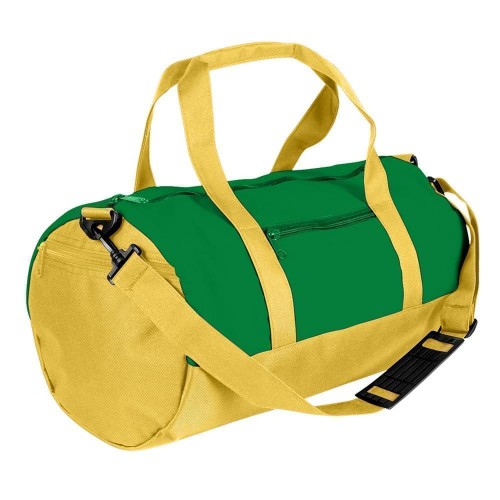 USA Made Nylon Poly Athletic Barrel Bags, Kelly Green-Gold, PMLXZ2AATQ USA Made Nylon Poly Athletic Barrel Bags, Kelly Green-Gold, PMLXZ2AATQ