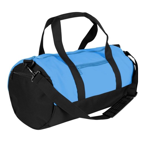 USA Made Nylon Poly Athletic Barrel Bags, Columbia-Black, PMLXZ2AAUC