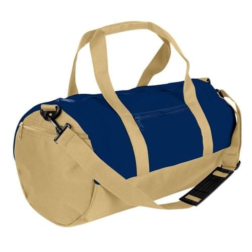 USA Made Nylon Poly Athletic Barrel Bags, Navy-Khaki, PMLXZ2AAWX