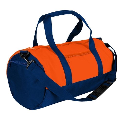 USA Made Nylon Poly Athletic Barrel Bags, Orange-Navy, PMLXZ2AAXI USA Made Nylon Poly Athletic Barrel Bags, Orange-Navy, PMLXZ2AAXI
