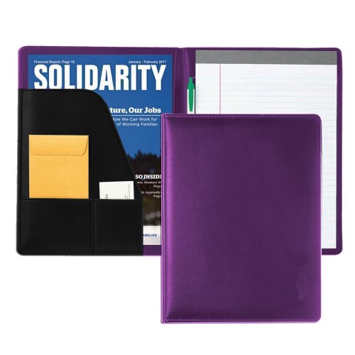 Grainedge Letter Folder-Faux Leather Vinyl-Purple Grainedge Letter Folder-Faux Leather Vinyl-Purple