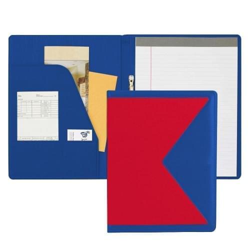 Edge Letter Folder-600 Denier Nylon and Faux Leather Vinyl-Red / Royal Blue