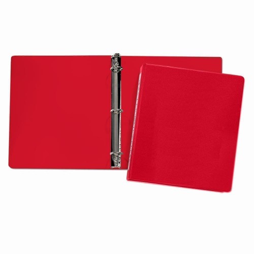 1.5" Sealed Ring Binder-Suedene-Red