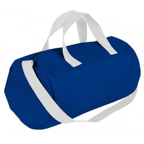 USA Made Nylon Poly Gym Roll Bags, Royal Blue-White, ROCX31AA04