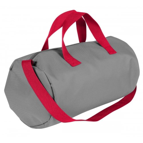 USA Made Nylon Poly Gym Roll Bags, Grey-Red, ROCX31AA12 USA Made Nylon Poly Gym Roll Bags, Grey-Red, ROCX31AA12