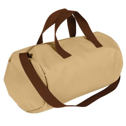 USA Made Nylon Poly Gym Roll Bags, Khaki-Brown, ROCX31AA2S