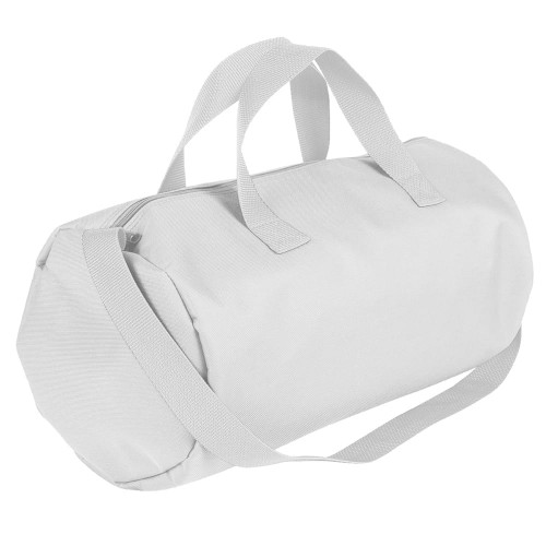 USA Made Nylon Poly Gym Roll Bags, White-White, ROCX31AA34