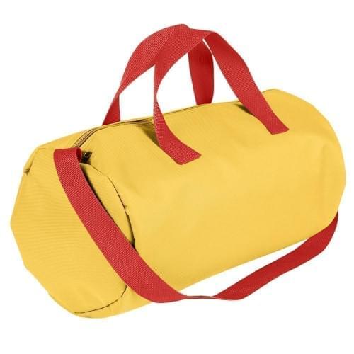 USA Made Nylon Poly Gym Roll Bags, Gold-Red, ROCX31AA42