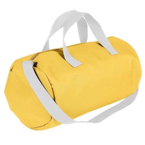 USA Made Nylon Poly Gym Roll Bags, Gold-White, ROCX31AA44 USA Made Nylon Poly Gym Roll Bags, Gold-White, ROCX31AA44