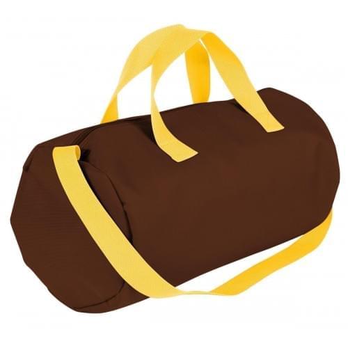 USA Made Nylon Poly Gym Roll Bags, Brown-Gold, ROCX31AAP5