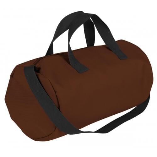 USA Made Nylon Poly Gym Roll Bags, Brown-Black, ROCX31AAPR
