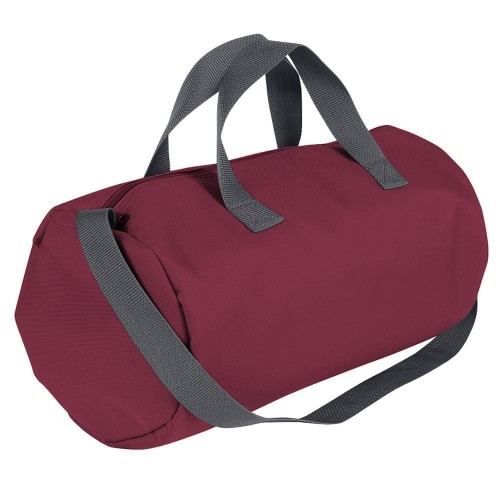 USA Made Nylon Poly Gym Roll Bags, Burgundy-Graphite, ROCX31AAQT USA Made Nylon Poly Gym Roll Bags, Burgundy-Graphite, ROCX31AAQT