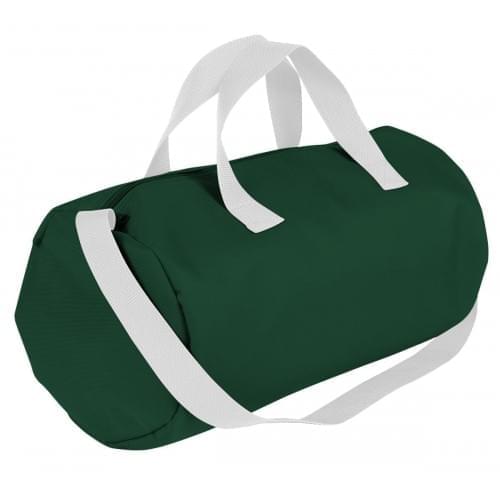 USA Made Nylon Poly Gym Roll Bags, Hunter Green-White, ROCX31AAS4