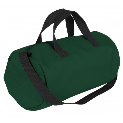 USA Made Nylon Poly Gym Roll Bags, Hunter Green-Black, ROCX31AASR