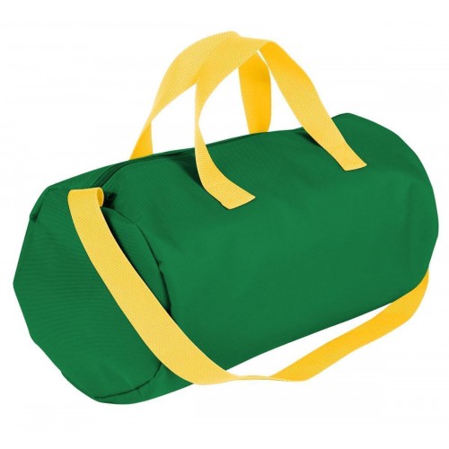 USA Made Nylon Poly Gym Roll Bags, Kelly Green-Gold, ROCX31AAT5 USA Made Nylon Poly Gym Roll Bags, Kelly Green-Gold, ROCX31AAT5