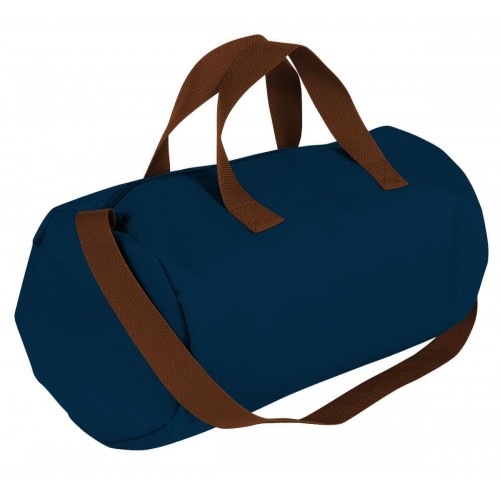 USA Made Nylon Poly Gym Roll Bags, Navy-Brown, ROCX31AAWS USA Made Nylon Poly Gym Roll Bags, Navy-Brown, ROCX31AAWS