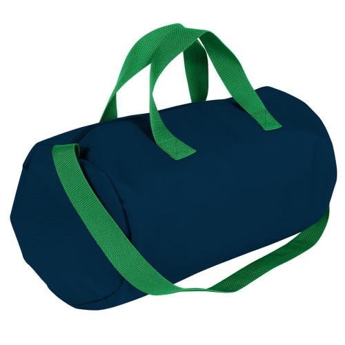 USA Made Nylon Poly Gym Roll Bags, Navy-Kelly Green, ROCX31AAWW