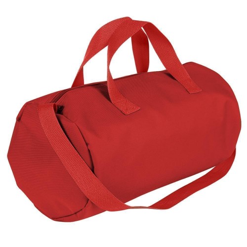 USA Made Nylon Poly Gym Roll Bags, Red-Red, ROCX31AAZ2