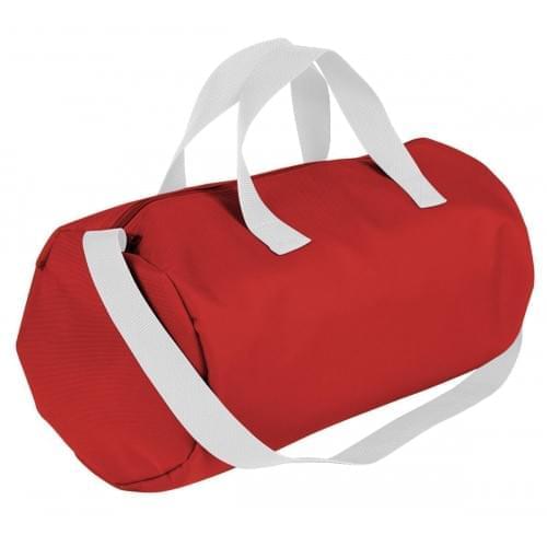 USA Made Nylon Poly Gym Roll Bags, Red-White, ROCX31AAZ4