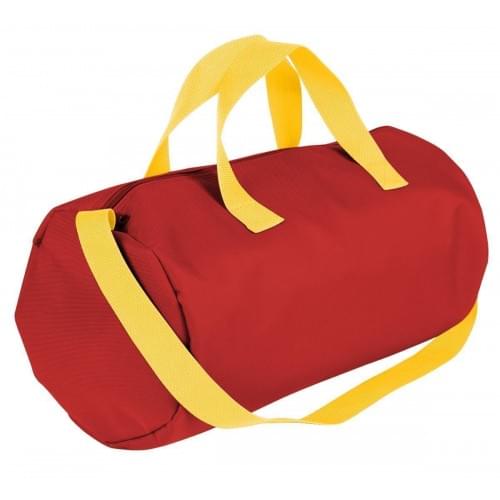 USA Made Nylon Poly Gym Roll Bags, Red-Gold, ROCX31AAZ5