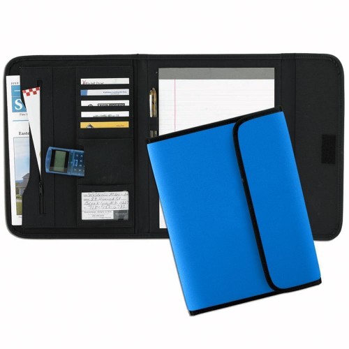 Tribeca Tri-Fold Folder-Nylon-Royal